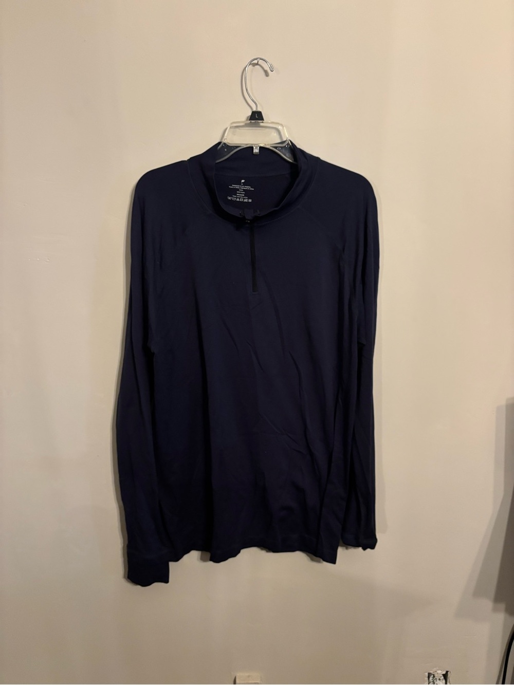 Fabletics Men's Navy Half-Zip Lightweight Shirt Jacket